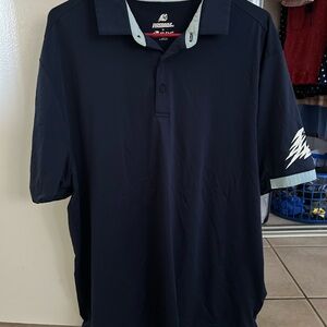 LIV golf Team Fireballs Stubert Navy Blue Men's Polo Shirt